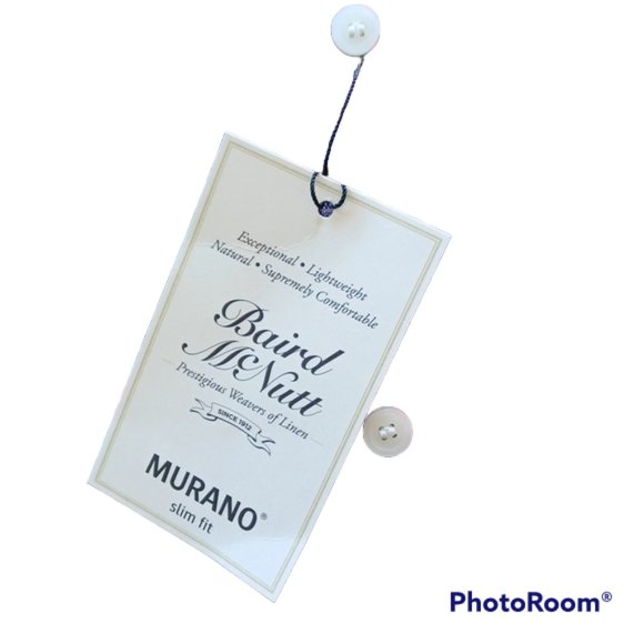 Murano 100% Linen LS Shirt Tab Collar Multi Plaid Washable Slim Fit Larg… - Picture 6 of 7